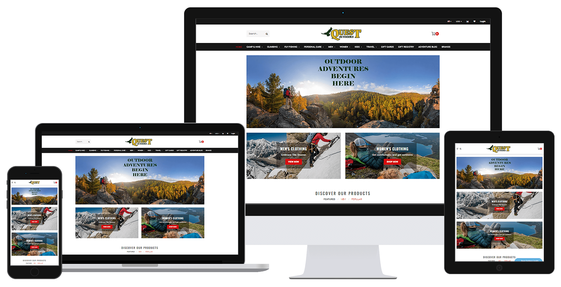 Quest Outdoors 4 screen